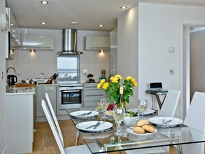 Dishwasher, cookware/dishes/utensils - Spectacular views from an exceptional apartment near the beach. (Saunton)