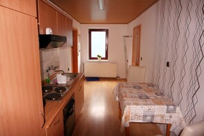 Fridge, microwave, oven, highchair