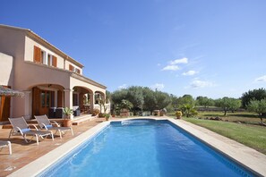 Outdoor pool - Finca with sea views and pool special offer last week of August (Calonge)