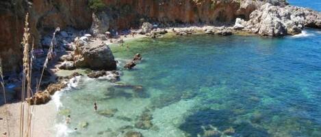 Privat strand i nærheden