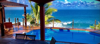 Luxusvilla, 20 m vom Meer, beheizter Pool, Gds-Bois - Saint-Pierre