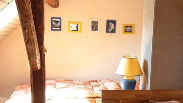 2 slaapkamers, een strijkplank/strijkijzer, internet