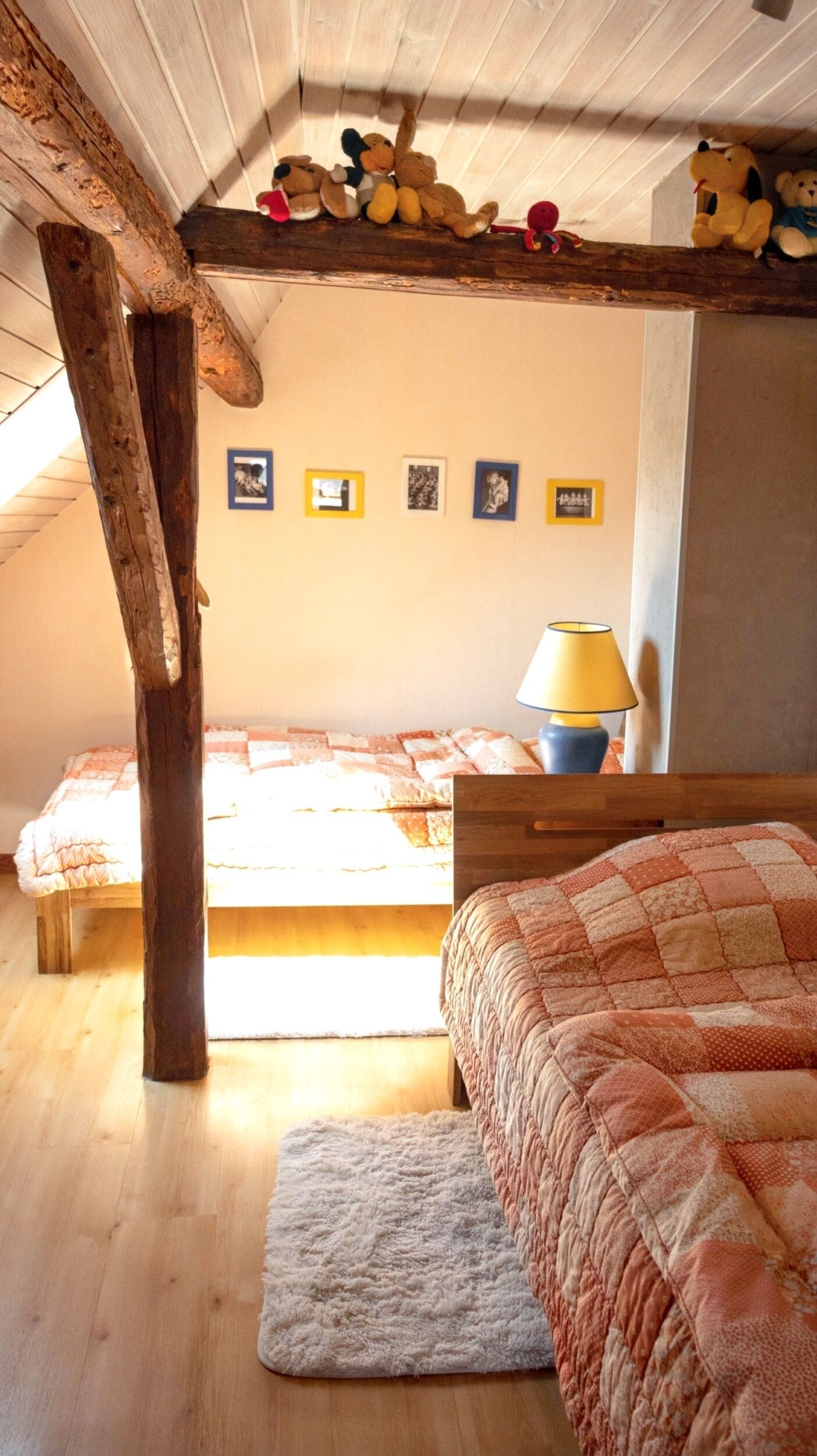 1 bedroom, desk, iron/ironing board, travel cot