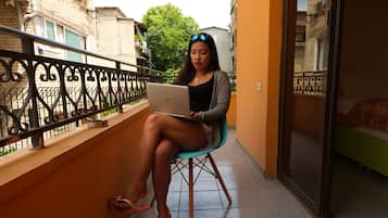 Blackout curtains, free WiFi, bed sheets