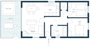 Floor plan - Waterfront Lodge 7 with Hot Tub (Kentallen Pier)