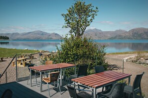 Outdoor dining - Waterfront Lodge 7 with Hot Tub (Kentallen Pier)