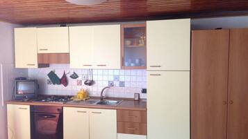 Microwave, oven, stovetop, coffee/tea maker