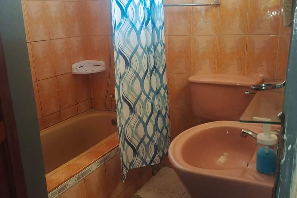 comfort room | bathroom | combined shower/bathtub, designer toiletries, towels, soap