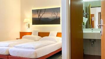 Desk, free WiFi, bed sheets