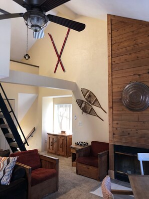 TV, fireplace, DVD player