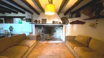 Smart TV y chimenea