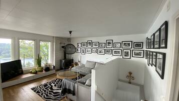 Smart TV y chimenea