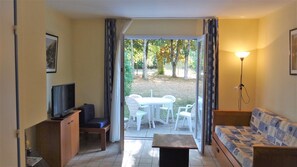 Televisie en een open haard