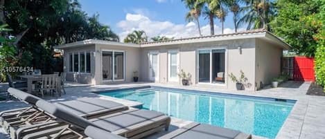 A heated pool