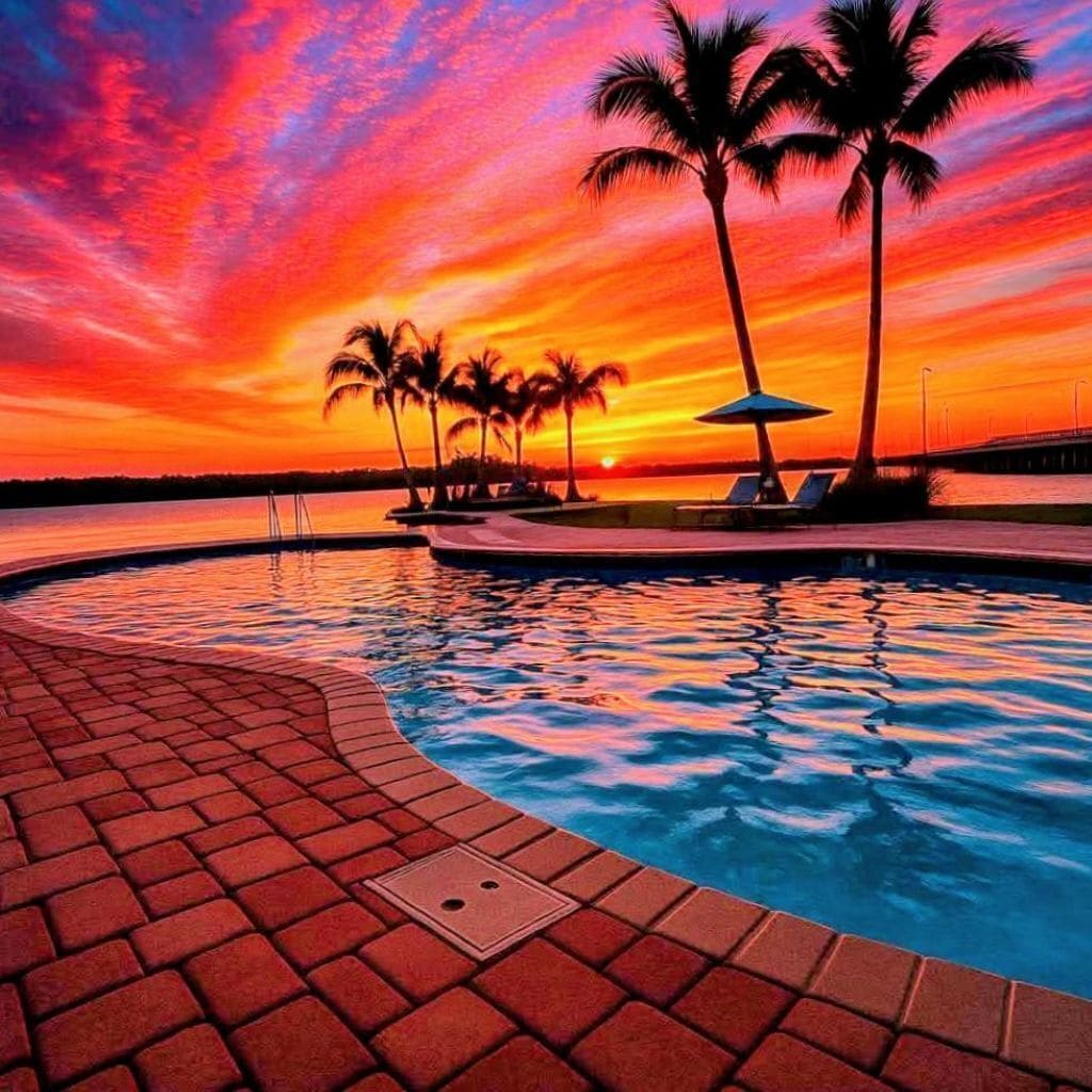 Utomhuspool och uppvärmd pool