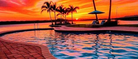 Außenpool, beheizter Pool