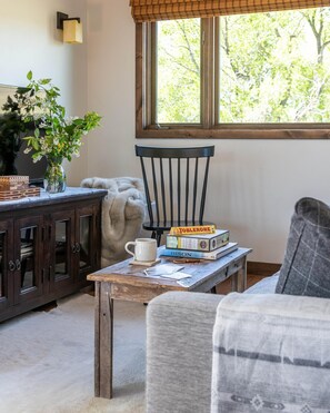 Fernseher, Bücher, Musikbibliothek