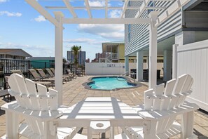 Outdoor pool, a heated pool