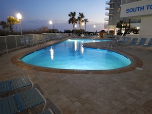A heated pool