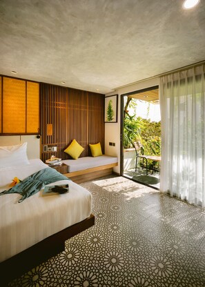 Estudio Confort, balcón | Ropa de cama de alta calidad, caja fuerte, escritorio