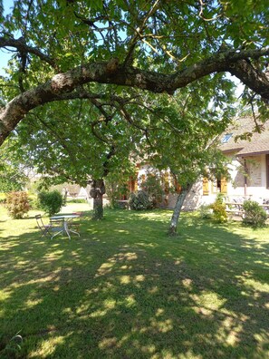 Terrace/patio - "Les Vieux Poiriers" (near Taize, Cluny ..) in Bonnay 71460 (Cluniac site) (Bonnay)