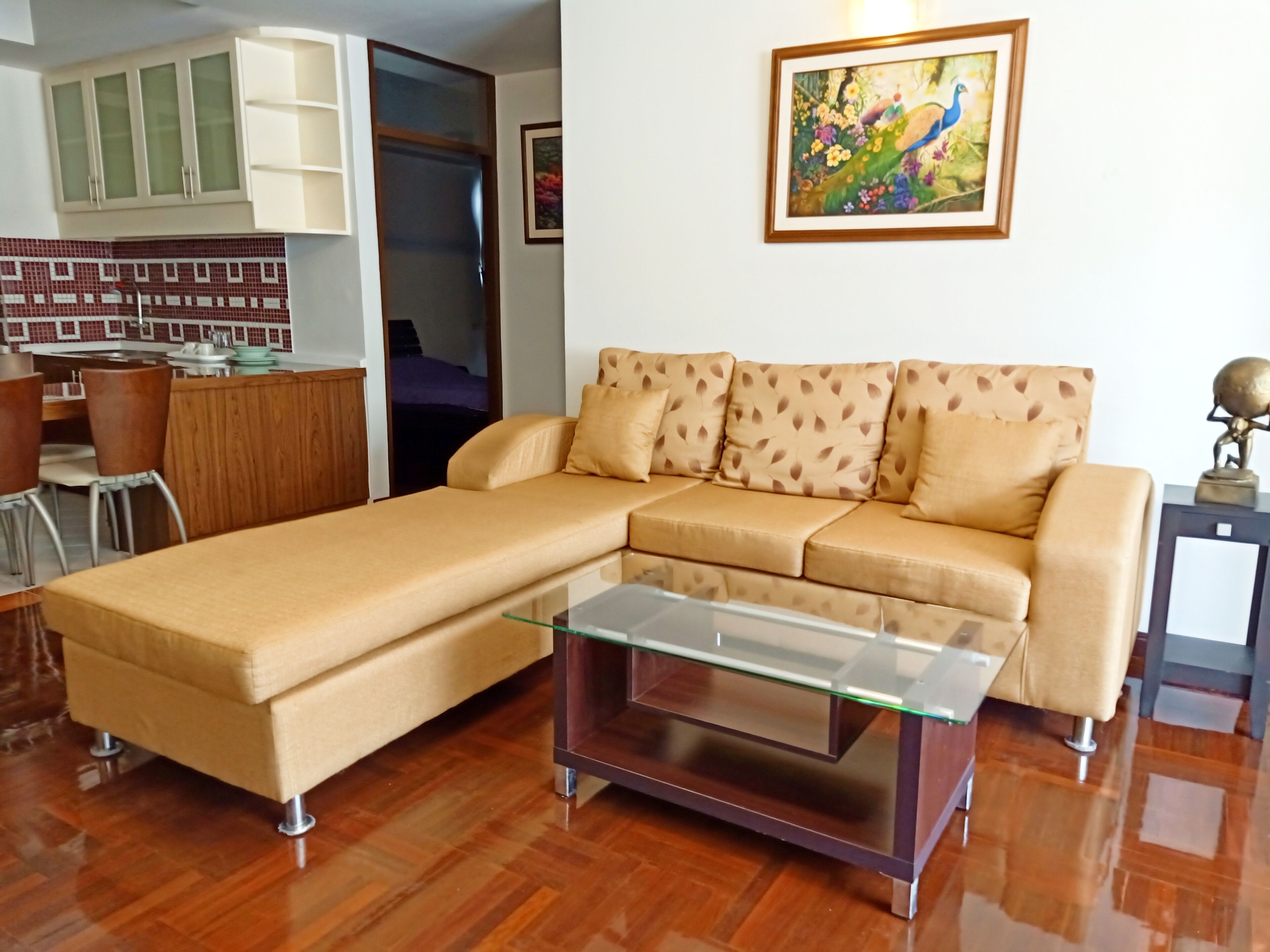 2 bedrooms | living area | lcd tv
