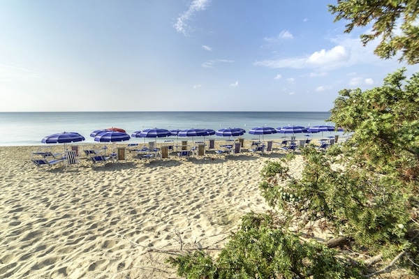 Private beach, beach bar