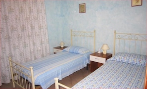 Desk, free cots/infant beds, free WiFi, bed sheets