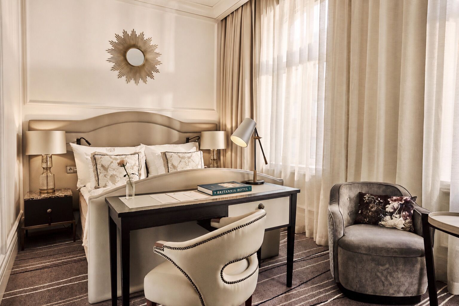Egyptian cotton sheets, premium bedding, down duvets, pillow-top beds