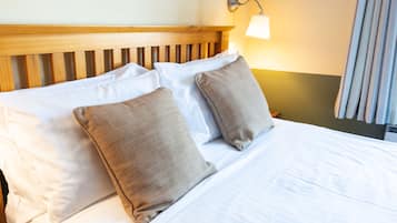 Blackout curtains, iron/ironing board, free WiFi, bed sheets