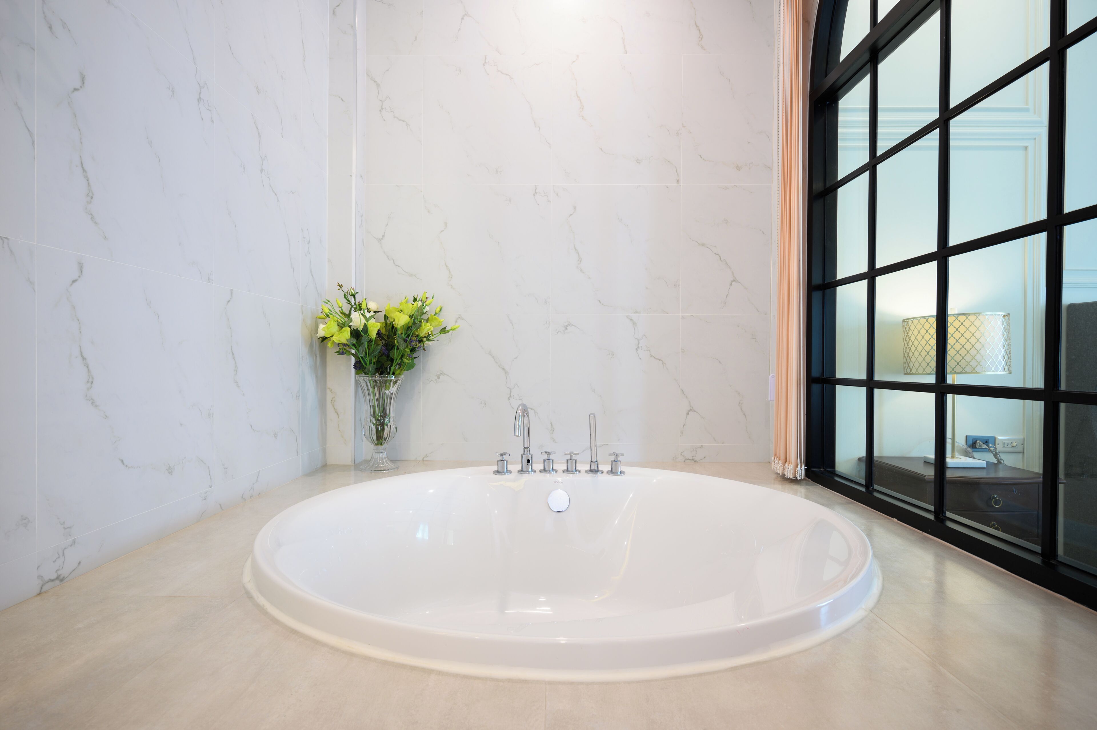 1 bedroom pool villa | bathroom | separate bathtub and shower, deep-soaking bathtub, rainfall showerhead