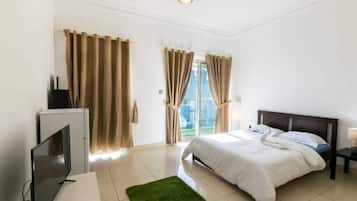 Blackout curtains, iron/ironing board, free WiFi, bed sheets