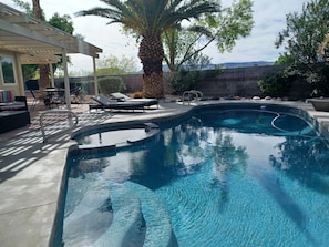 Outdoor pool, a heated pool