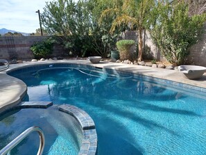 Outdoor pool, a heated pool