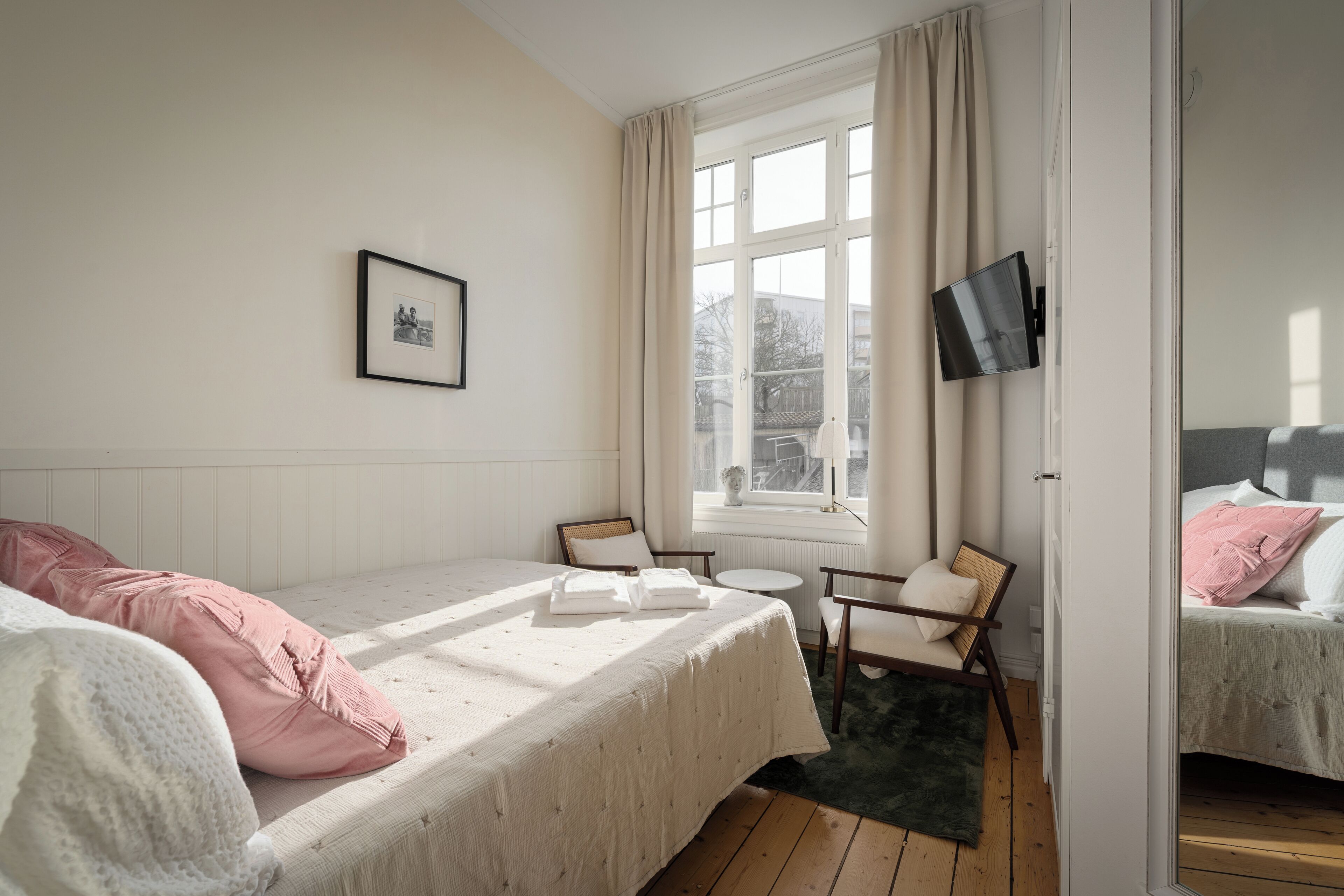 Habitación individual | Insonorización, tabla de planchar con plancha y wifi gratis 