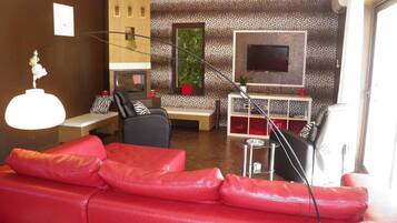 Villa, 4 Bedrooms, Private Pool | Living area | Flat-screen TV