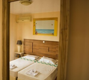 Basic Duplex, 2 Twin Beds, Smoking, Sea View | Hypo-allergenic bedding, individually furnished, desk, soundproofing - Tommy's Rooms (Rhodes)