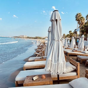 Private beach, free beach cabanas, sun loungers, beach umbrellas - Kalia Beach Hotel Side  (Manavgat)