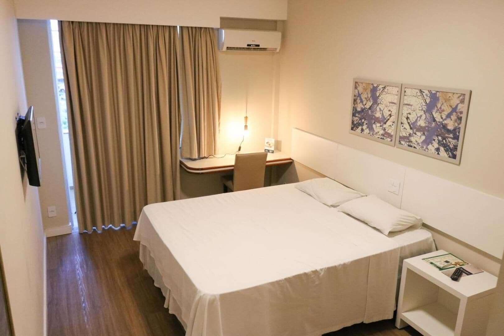 Minibar, desk, blackout drapes, iron/ironing board