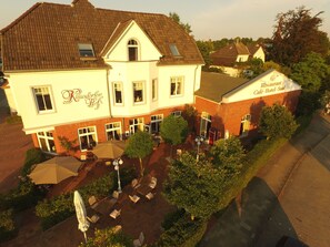 Front of property   – evening/night