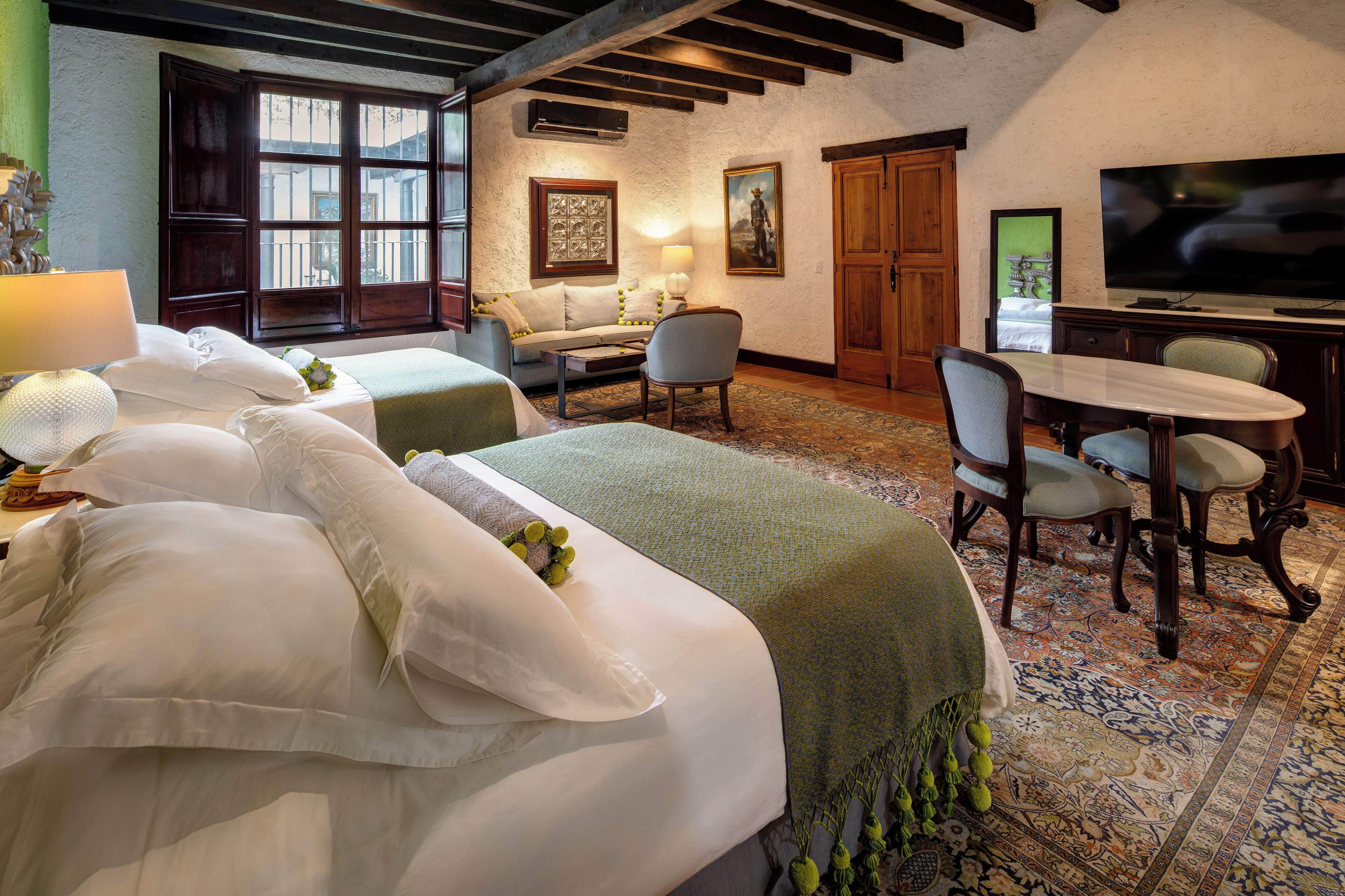 master suite, 2 queen beds, no. 2 & 9 | premium bedding, minibar, in-room safe, individually decorated