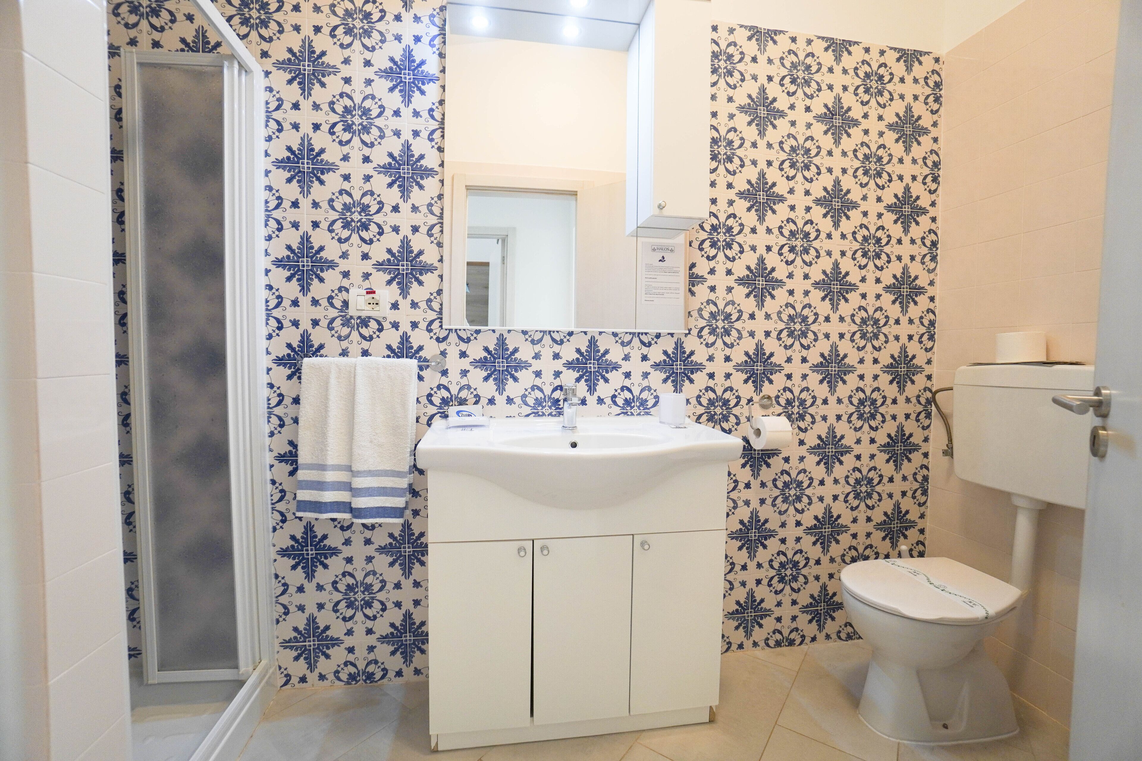 shower, free toiletries, hair dryer, bidet