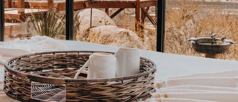 Superior Cabin, 1 Queen Bed, Mountain View | In-room safe, blackout drapes, iron/ironing board, free WiFi