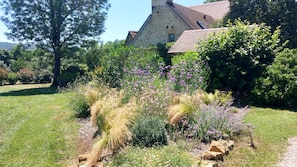 Property grounds - Gîte Quercy, authentic charm, great comfort, mature garden, natural swimming pool (Frontenac)