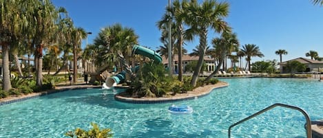 Outdoor pool, a heated pool