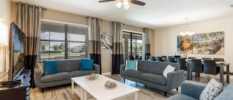 Téléviseur connecté, jeux vidéo, table de baby-foot, livres