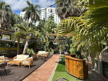 Patio, balcany or terrace at Miami River Inn By Renzzi