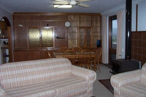 Fireplace, DVD player