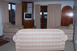 Fireplace, DVD player