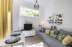 TV, books -  Lisbon Dreams Estrela Suites - Olive Green Suite with Terrace (Lisboa)